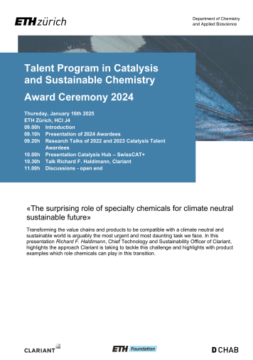 Invitation Talent program in Catalyis Award 2025