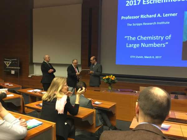 Enlarged view: Eschenmoser Lecture 2017 Prof. Richard A. Lerner