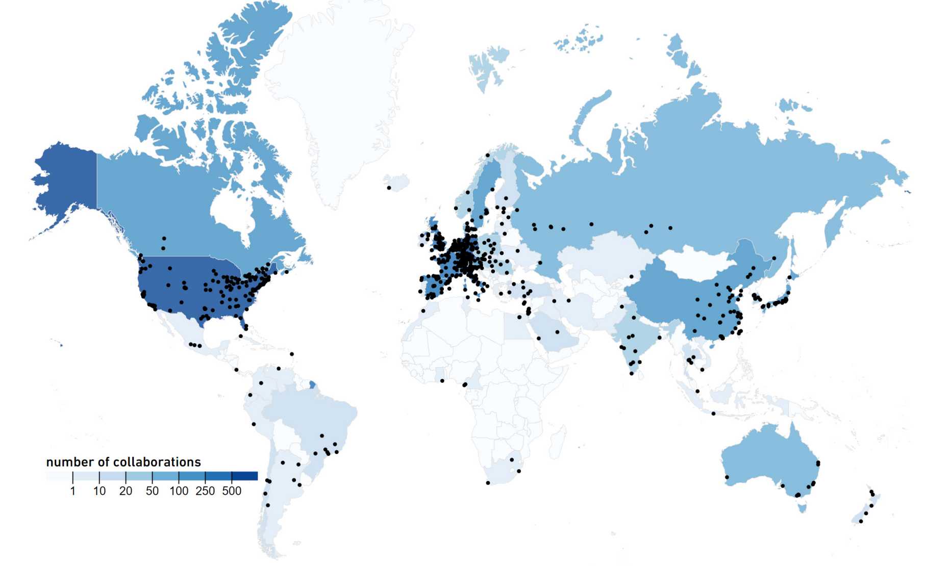 D-CHAB interactive map of collaborations