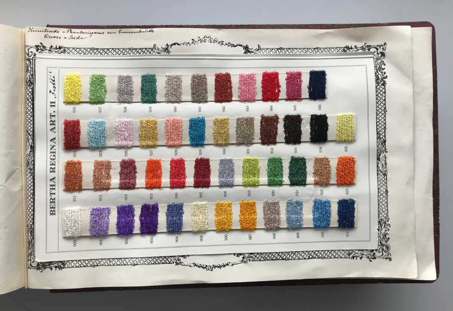 Enlarged view: Dyed yarn samples (Articles Chinés)