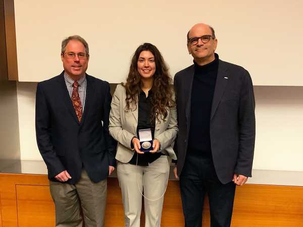 Olivier Haefliger (Firmenich), Athina Anastasaki (winner), Erick M. Carreira (Head D-CHAB)