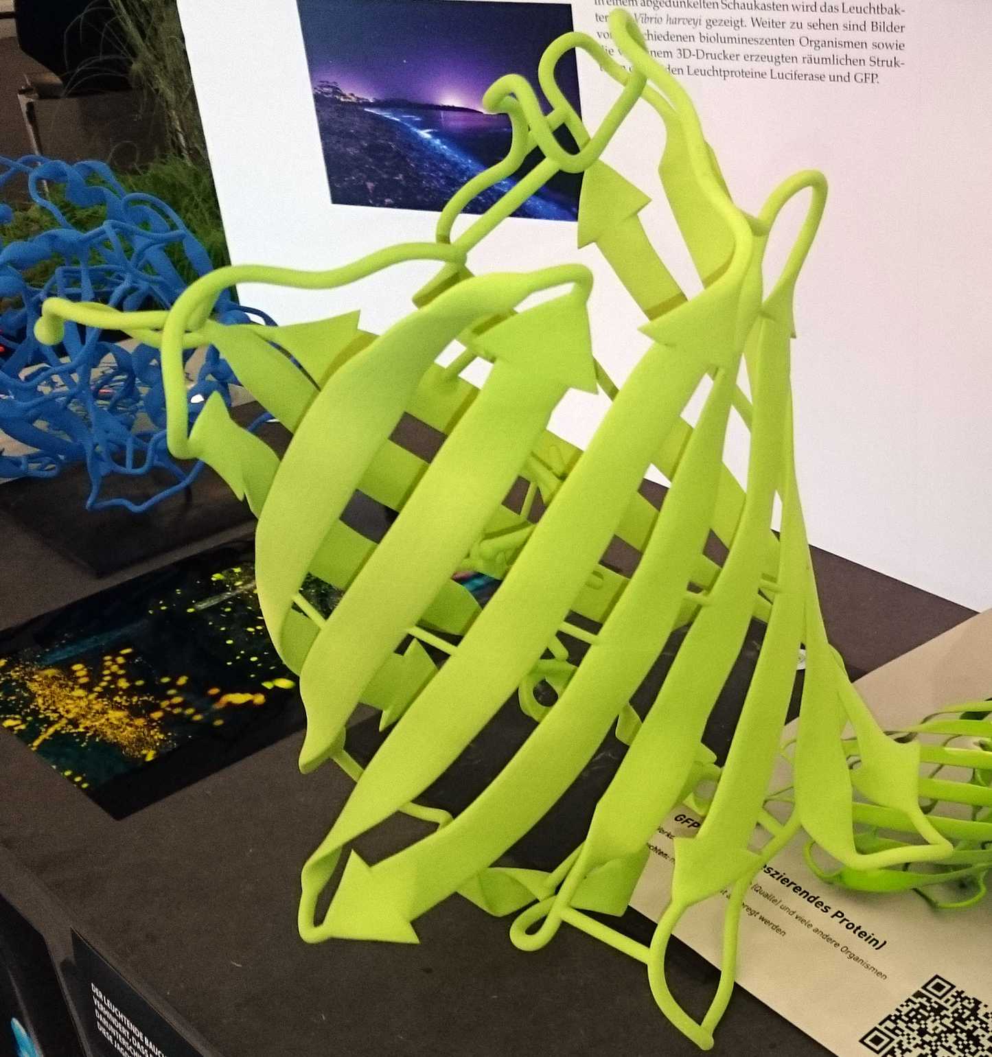 Vergrösserte Ansicht: 3D Druck des Molekülmodells von GFP