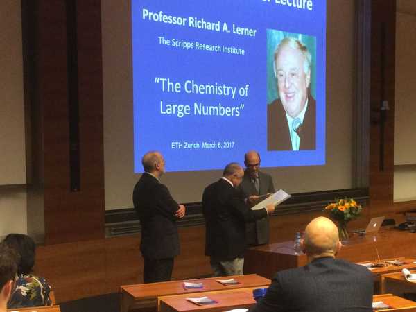 Vergrösserte Ansicht: Eschenmoser Lecture 2017 Prof. Richard A. Lerner